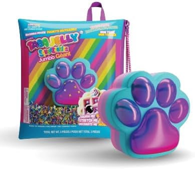 Taba Super Jumbo Rainbow Paw - Soft, Stretchy & Squishy Kit for Kids with Colorful Sprinkles - Fun DIY Sensory Toy - Non Toxic Stress Relief Activity for Boys & Girls Ages 6+
