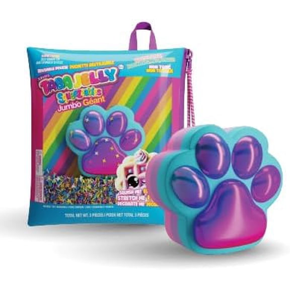 Taba Super Jumbo Rainbow Paw - Soft, Stretchy & Squishy Kit for Kids with Colorful Sprinkles - Fun DIY Sensory Toy - Non Toxic Stress Relief Activity for Boys & Girls Ages 6+