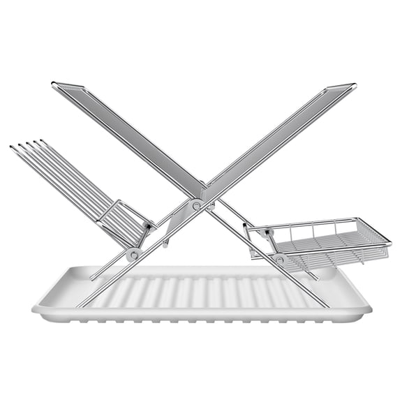Tababao 2-Tier Stainless Steel Foldable Dish Racks