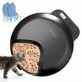 thumbnail image 1 of Tabacir Automatic Cat Feeder Wet Food with 2 Ice Packs, Cordless Wet Pet Food Dispenser,4 Meals Per Day Fresh Food Refrigerated Container,Programmable Timed Auto Feeder for Kitten, Black, 1 of 10