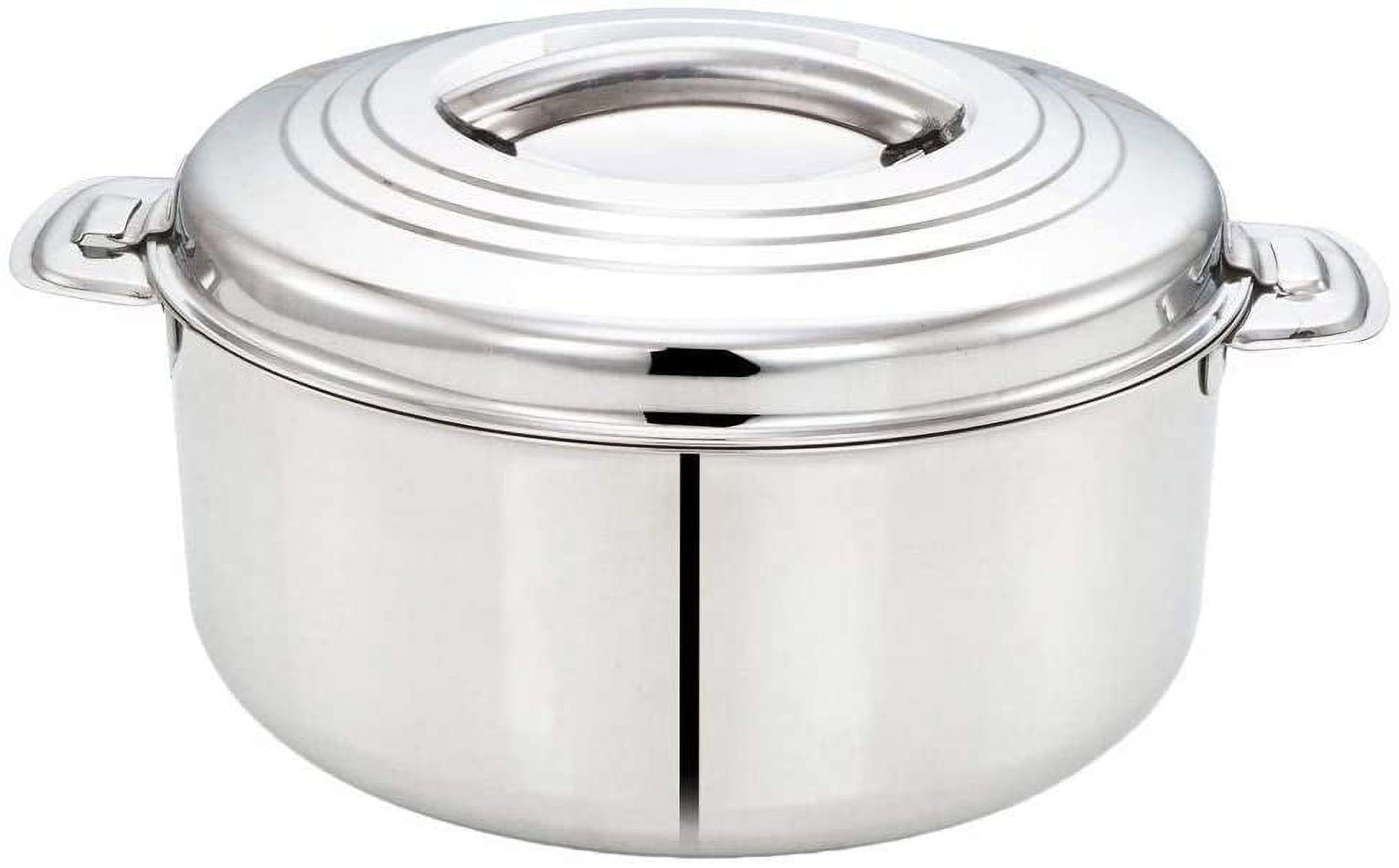 Stainless Steel Hot Pot Insulated Food Warmer Hammered Roti Rice Tortilla