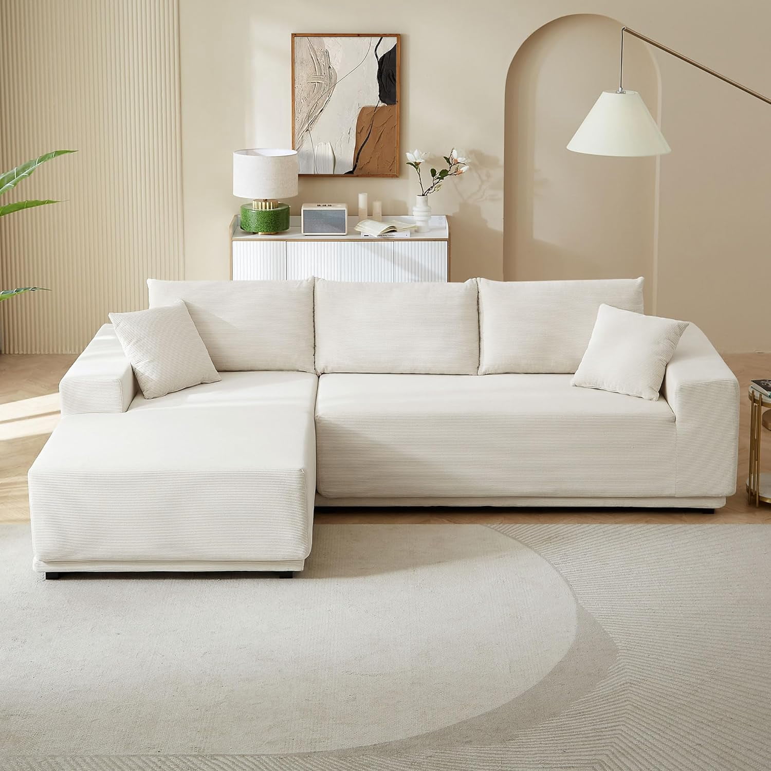Tabaray 108.5'' Sectional Sofa Couch with Chaise Lounge for Living Room ...