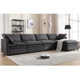thumbnail image 1 of Tabaray 130'' Modular Sectional Couch, 5 Seat Upholstered L Shaped Sofa Couch with Convertible Chaise Lounge, Modern Corner Sofa Couch with 6 Pillow for Living Room, Office,, 1 of 9