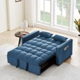 thumbnail image 1 of Tabaray 55.2" Loveseat Sofa Bed, Pull Out Bed Sleeper Sofa Couch, Modern Velvet Convertible Lounge Sofa Bed Small Twin w Adjustable Backrest for Small Space, Living Room, Office, Camper Travel Trailer, 1 of 19