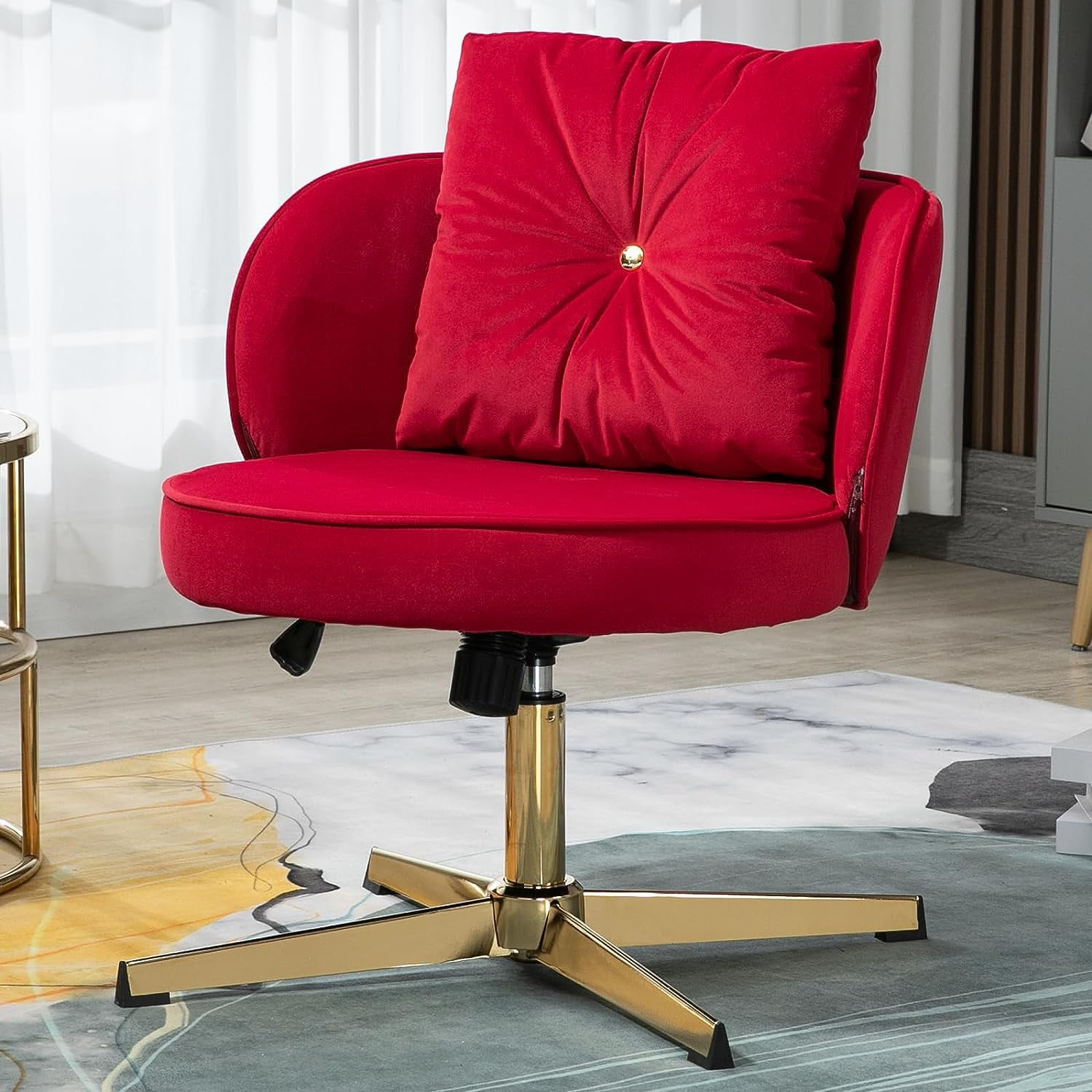 Tabaray Aesthetic Desk Office Chairs for Women, with Pillow