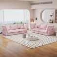 thumbnail image 1 of Tabaray Living Room Sofa Set, 2 Pcs Modern Modular Sectional Loveseat Sofa, Comfy Deep Seat Cloud Couches with Large Soft Pillows, Convertible Sofa,  Sleeper Sofa for Living Room Apartment,  Pink, 1 of 9
