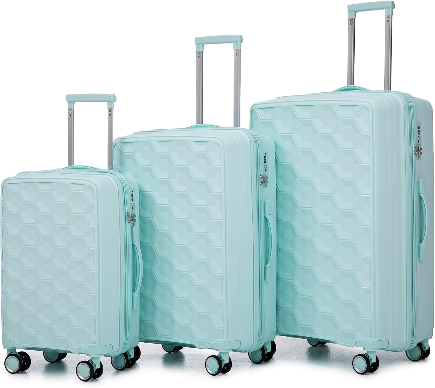 Tabaray Luggage Sets of 3 Piece(20/24/35), 3pc Expandable Carry On Luggage w TSA Lock Airline Approved, PP materials Hard Shell & Lightweight Suitcase for Travel, Bussiness Trip, Vacation