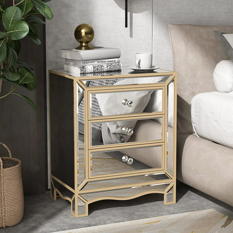 Mirrored nightstands set of 2 discount