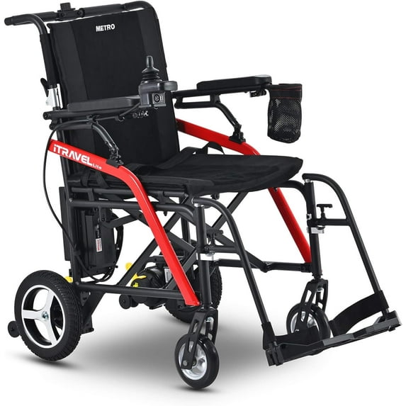 Tabaray Mobility Scooters for Seniors Lightweight Foldable Electric Wheelchairs Battery Powered Intelligent Portable Dual Motors Airline Approved (Itravel Lite 150W No Suspension/Black)