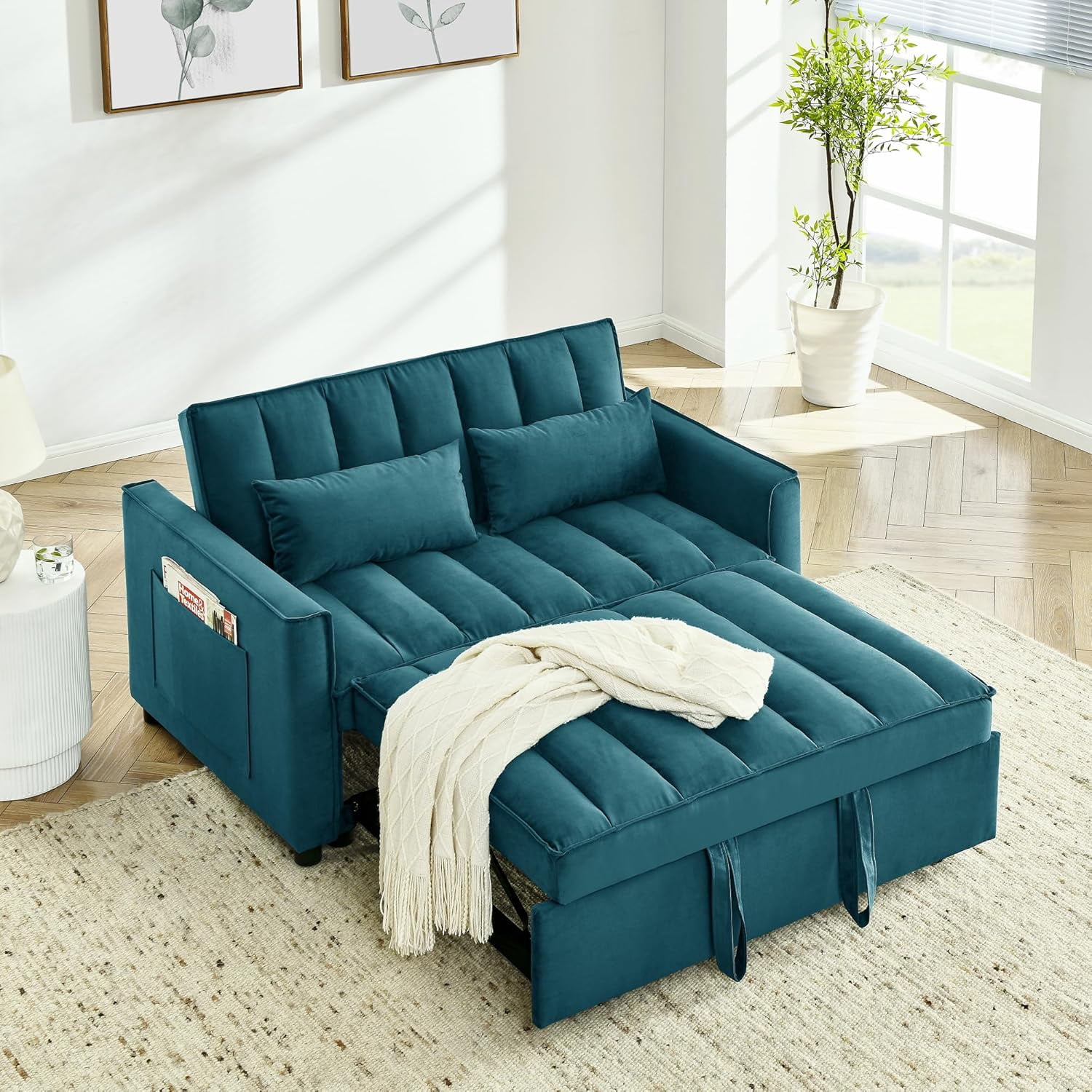 Tabaray Pull Out Sofa Bed, Convertible Sleeper Couch with Pullout Bed ...