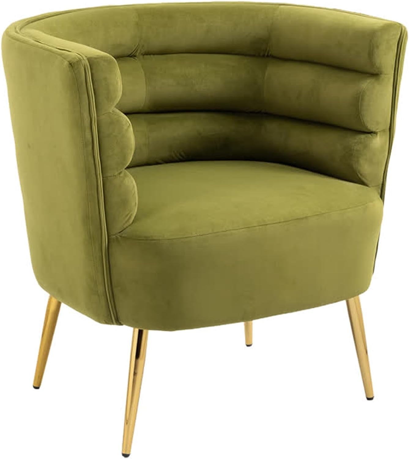 Tabaray Velvet Modern Accent Barrel Chair,Round Single Sofa Chair,Upholstered
