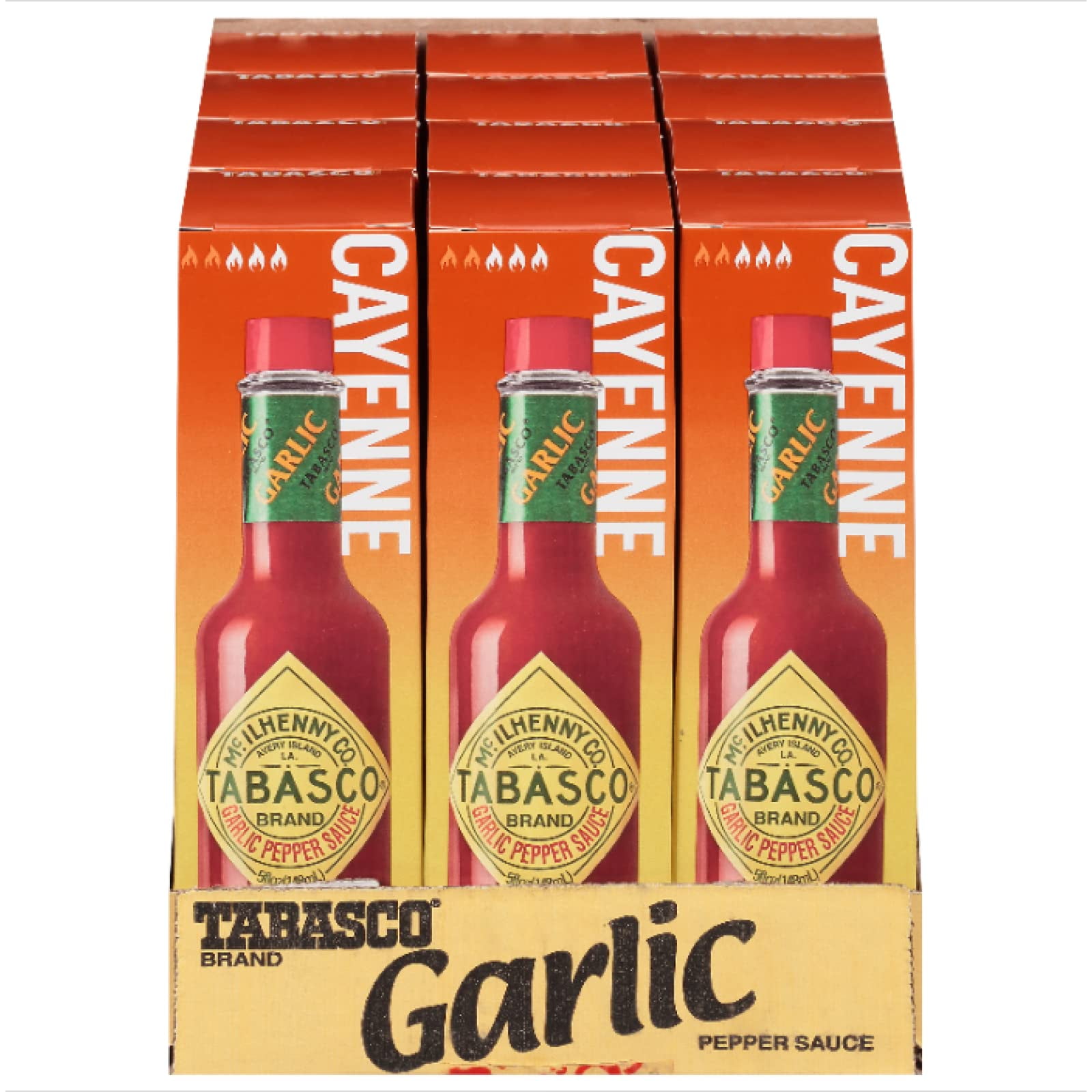 Tabasco Brand Cayenne Garlic Pepper Sauce, 5 Oz (Pack Of 12)