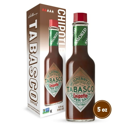 Tabasco Chipotle Pepper Sauce, 5 oz Regular Glass Bottle Containing Liquid Hot Sauce, Gluten Free