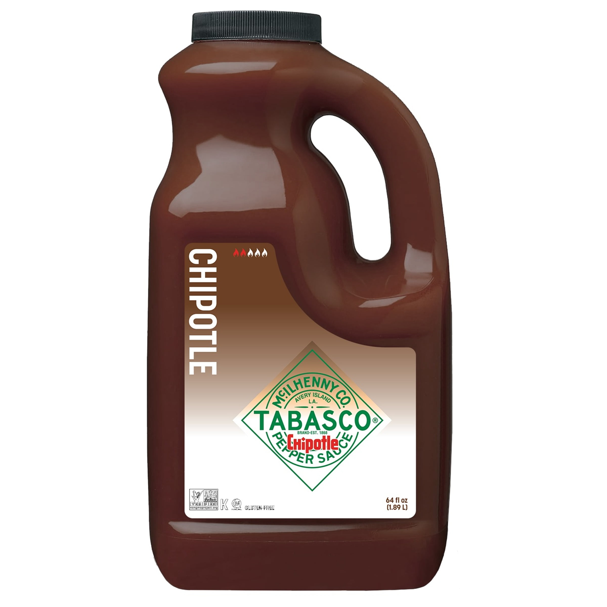 Tabasco Chipotle Pepper Sauce, 64 fl. oz Regular Half Gallon Jug, Gluten Free
