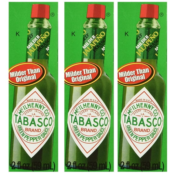 Tabasco Green Pepper Sauce, 2 Oz, 3 Pack