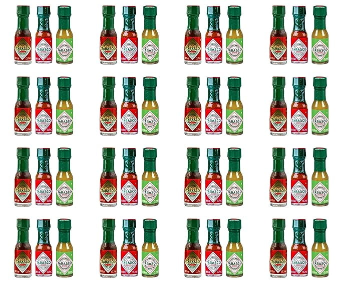 Tabasco Mini 1/8th Ounce Sauce Bundled by Louisiana Pantry (3 Flavor