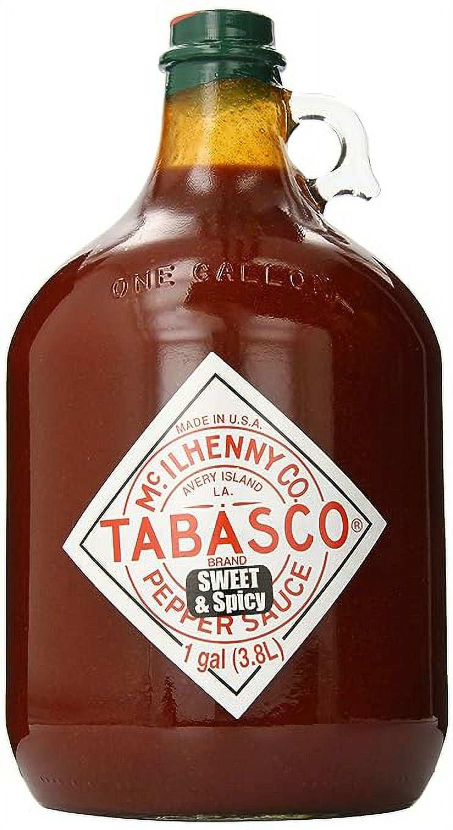 Gallon de tabasco vert