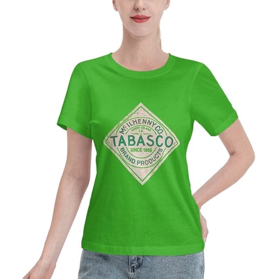Tabasco Women'S Basic Short Sleeve T-Shirt Green Medium