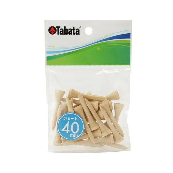 Tabata GOLF GV0502 Wood Slim Tee Short 1.57 Inch, 40mm, 25 Pack