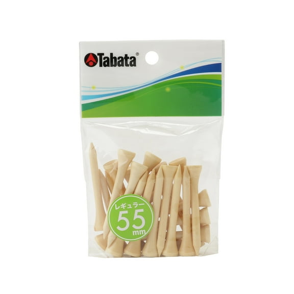 Tabata GOLF GV0504 Wood Slim Tee Regular 2.16 Inch, 55 mm, 24 Pack