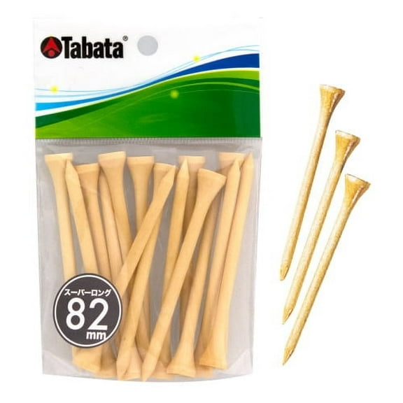 Tabata GOLF GV0523 Wood Tee Super Long 3.2 Inch, 82mm, 15 Pack