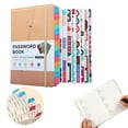 thumbnail image 1 of Tabbable Password Keeper Book, Alphabetized Logbook, Khaki Pink, Password Notebook For Seniors, Alphabetical Tabs, 115 Pages, Secure, Meiiso, 1 of 9