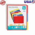 thumbnail image 1 of Tabbed File Folders 25 Pack Assorted Colors Letter Size Document Organizer New, 1 of 4