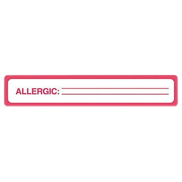Tabbies ALLERGIC Allergy Message Labels - 5 1/2 Tabbies ALLERGIC Allergy Message Labels - 5 1/2