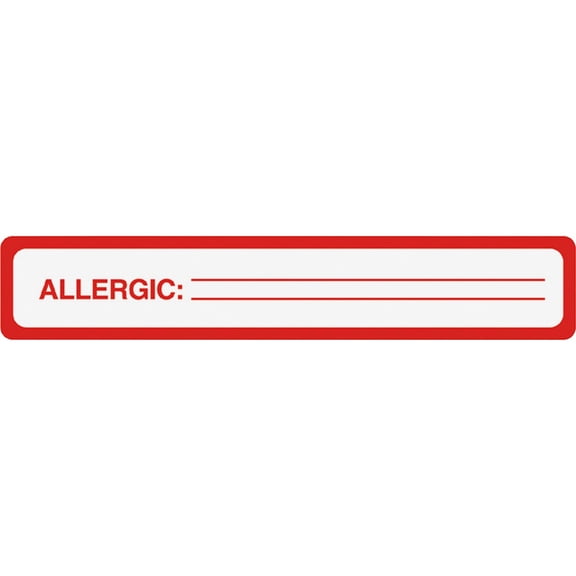 Tabbies, TAB40561, ALLERGIC Allergy Message Labels, 175 / Roll, Black