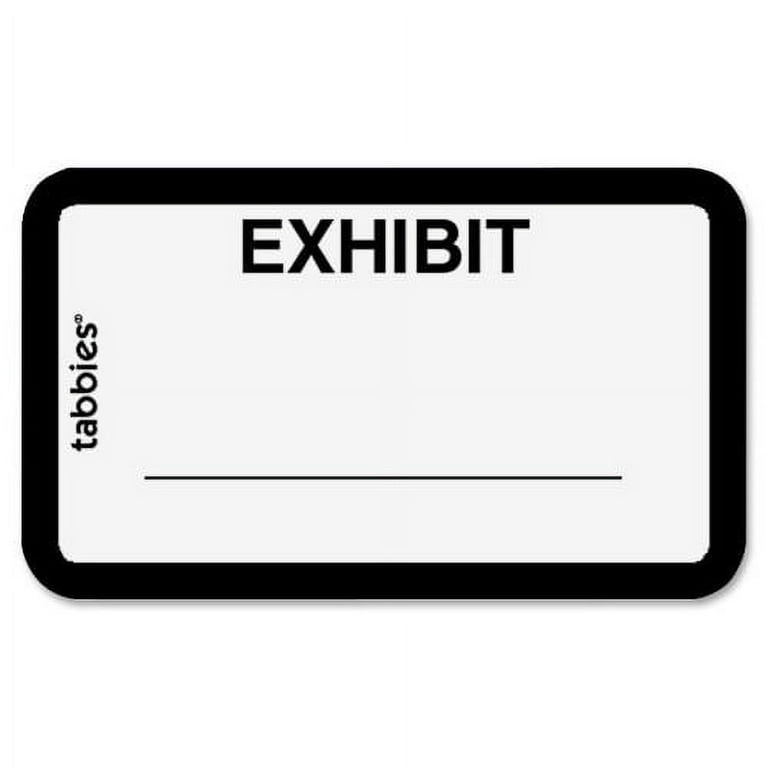 Tabbies Color-coded Legal Exhibit Labels - 1 5/8 Tabbies Color-coded Legal Exhibit Labels - 1 5/8