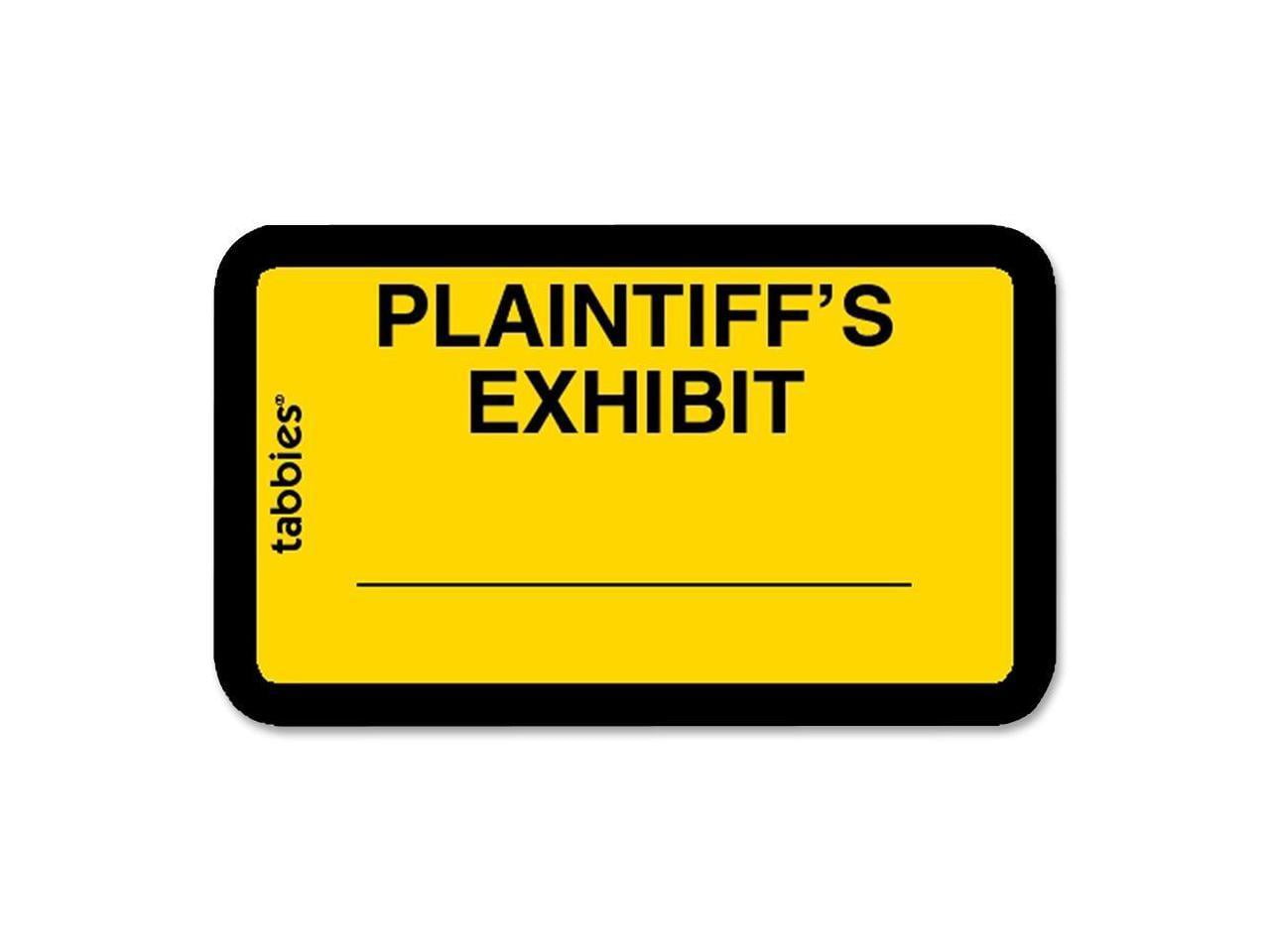 Tabbies Plaintiff's Exhibit Legal File Labels