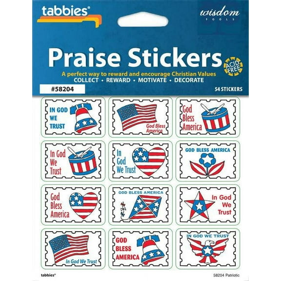 Tabbies Praise Stickers, Patriotic Children's Praise Stickers (Other)