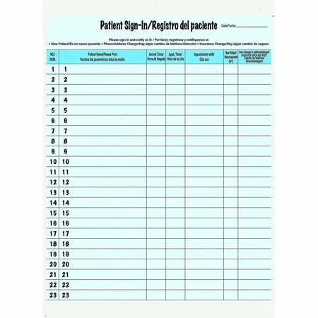 Tabbies, TAB14541, Patient Sign-in Label Forms, 125 / Pack