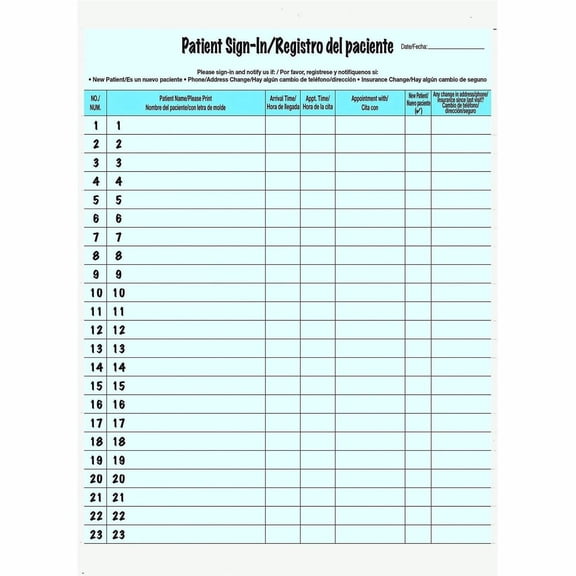 Tabbies, TAB14541, Patient Sign-in Label Forms, 125 / Pack