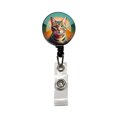 thumbnail image 1 of Tabby Cat Contemporary Art Retractable Reel ID Badge Key Card Name Tag Holder with Clip, 1 of 7