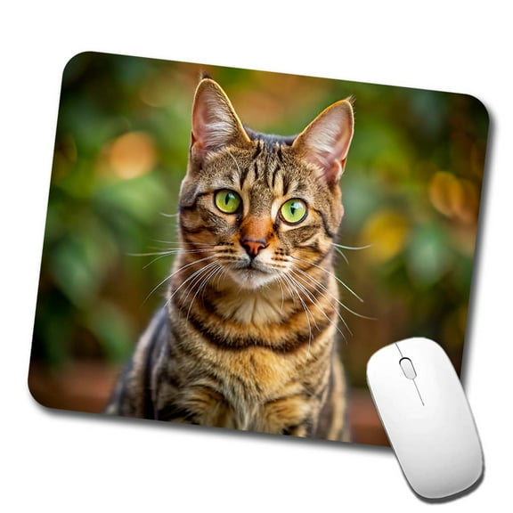 Tabby Cat Photo Mouse Pad Low Profile Gaming Mat