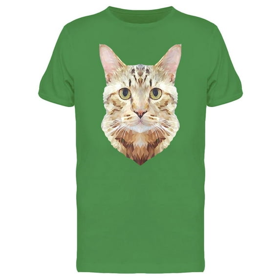 Tabby Cat Polygon Geometric Tee Men's -Image by Shutterstock
