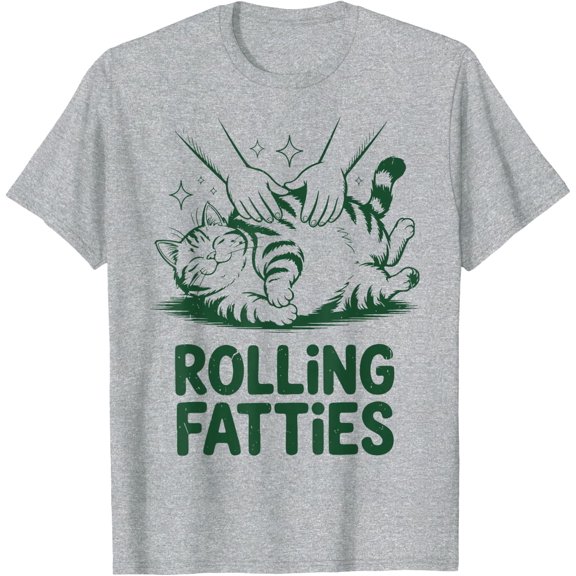 Tabby Cat-Shirt Rolling Fatties Daddy Mom Men Women T-Shirt