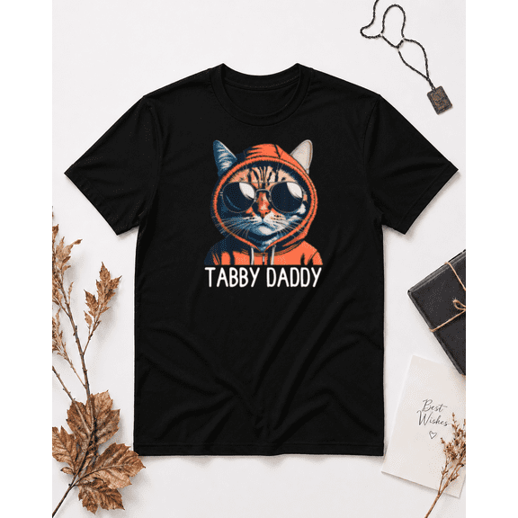 Tabby Daddy Cool Cat Sunglasses Hoodie Funny Pet Dad Gift NG2788 Unisex T-Shirt, S-5XL