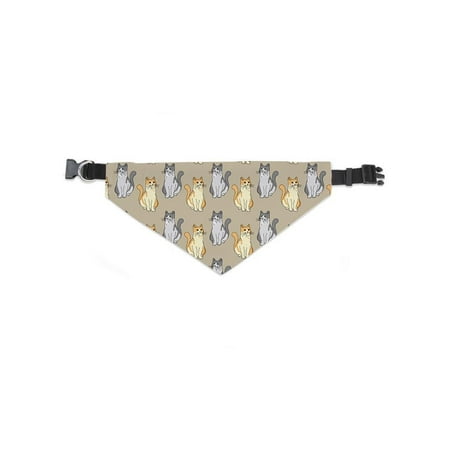 Tabby Grey Cat Seamless Pattern Bandana -Image by Shutterstock, Large