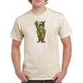 thumbnail image 1 of Tabby Ski Cat T-Shirt Men -Fab Funky Designs, Male 5X-Large, 1 of 4