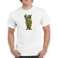 thumbnail image 1 of Tabby Ski Cat T-Shirt Men -Fab Funky Designs, Male Medium, 1 of 4