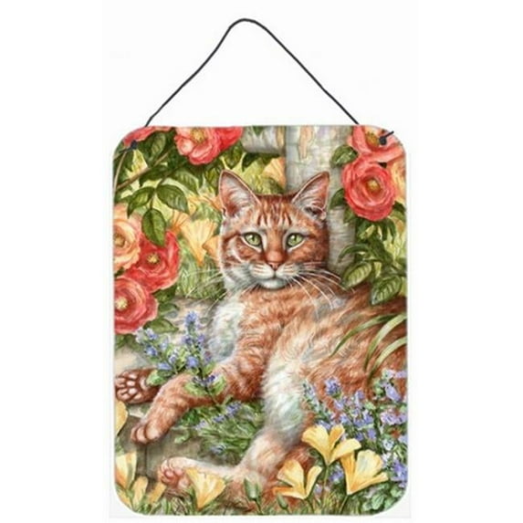 Tabby in the Roses by Debbie Cook Wall or Door Hanging Prints