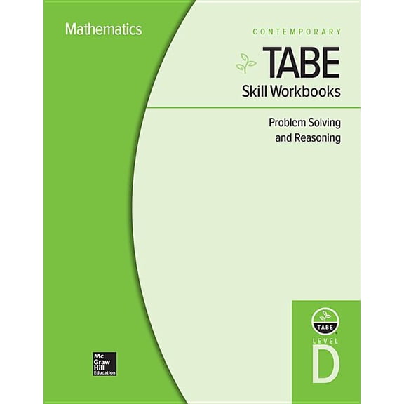Tabe Skill Workbooks Level D: Problem Solving and Reasoning - 10 Pack, (Paperback)