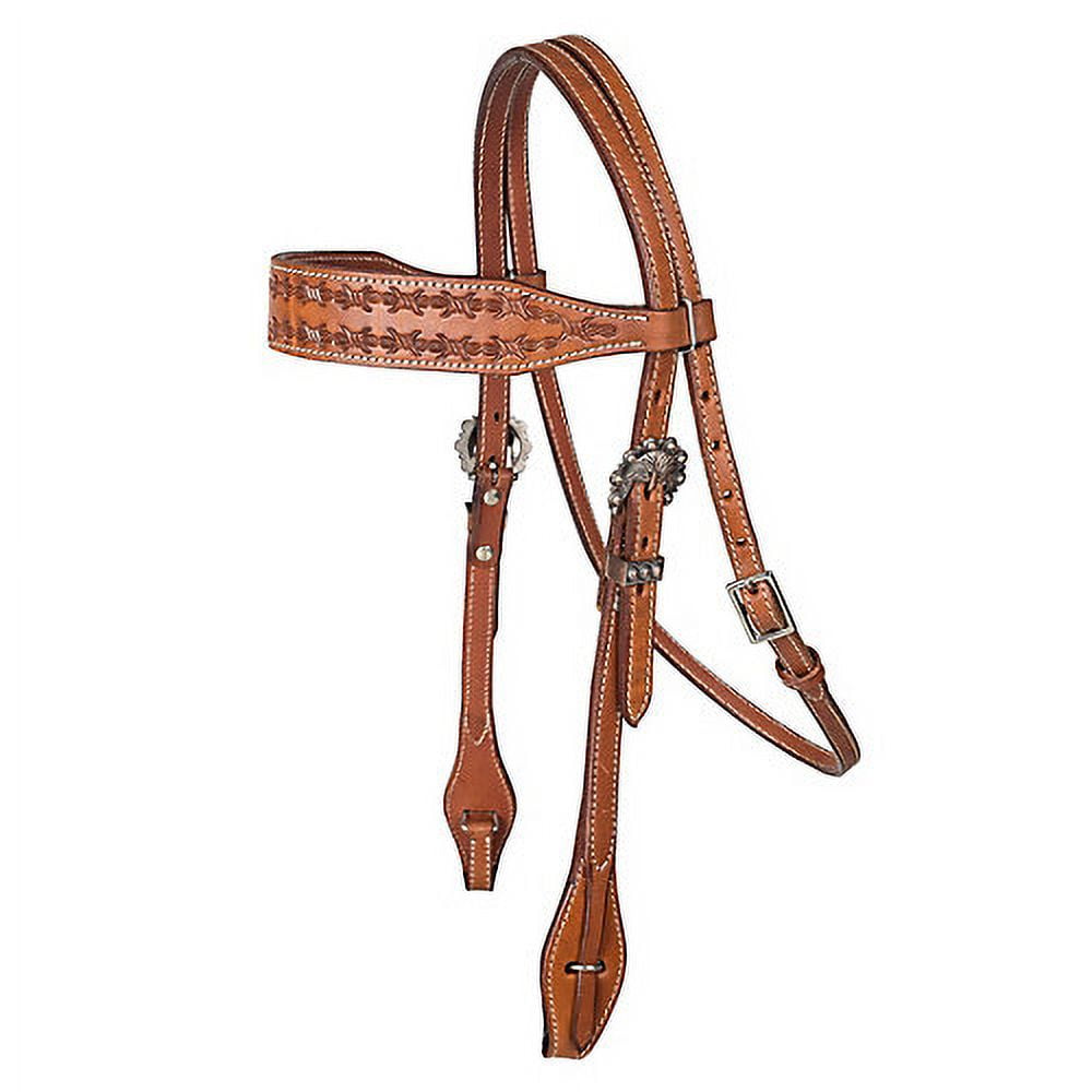 Tabelo Wide Brow Headstall Chestnut - Walmart.com