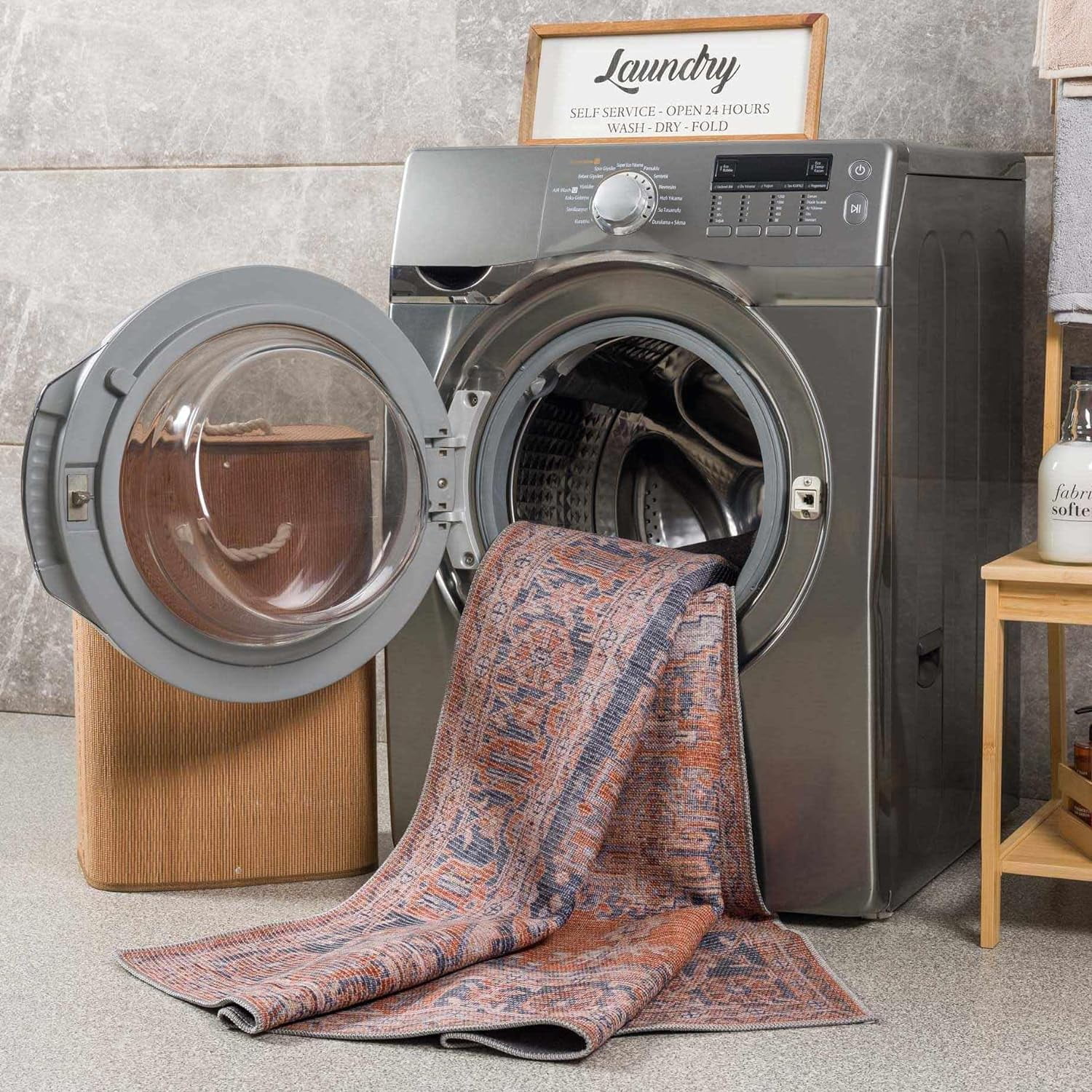 Taber Oriental Persian Entryway Kitchen Runner Rug Machine Washable