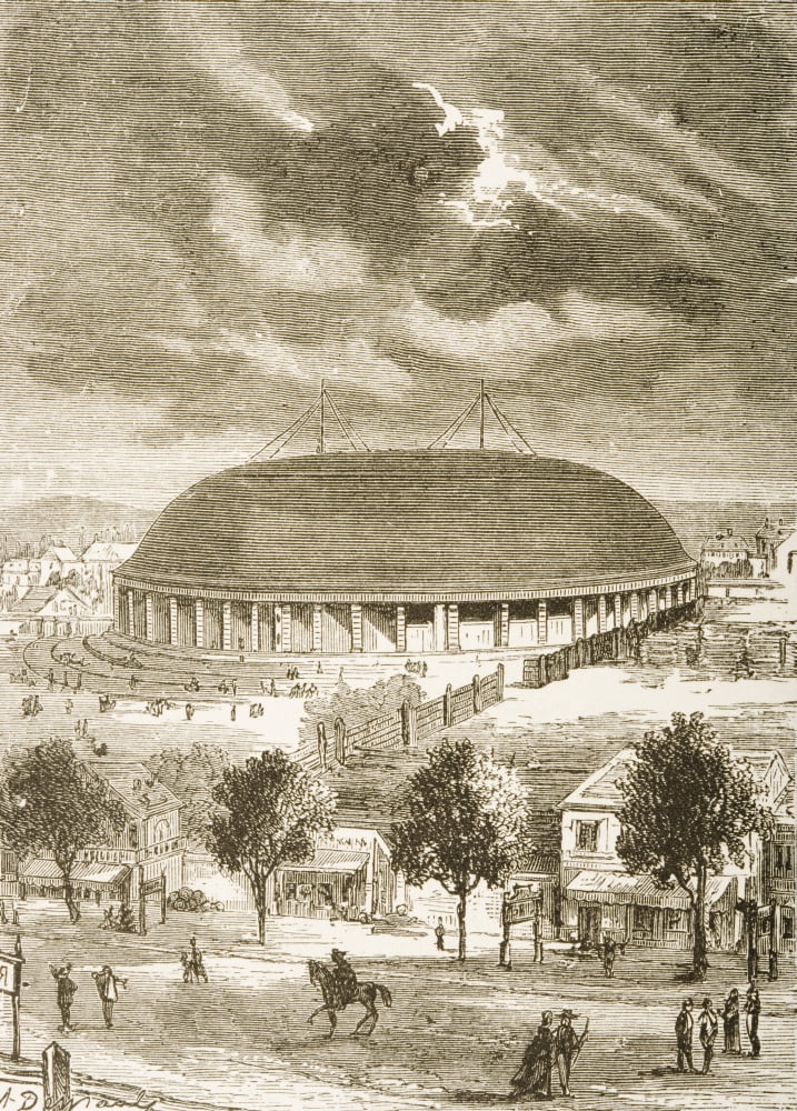 The Tabernacle In Salt Lake City Utah In 1870S From American Pictures Drawn With Pen And Pencil By Rev Samuel Manning Circa 1880 Canvas Art - Ken Welsh Design Pics (24 x 34)