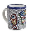 thumbnail image 1 of Tabgha or Fish and Bread Multiplication Miracle Armenian Ceramic Cup - Small (2.75 inches or 7 cm) - Asfour Outlet Trademark, 1 of 1