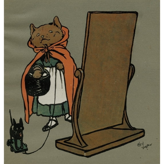 Tabitha Dressed As Red Riding Hood Poster Print By Mary Evans Picture Library (24 X 36)