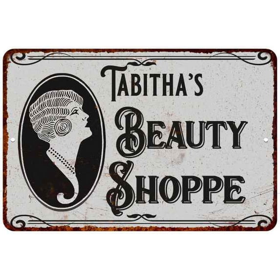 Tabitha's Beauty Shoppe Chic Sign Vintage Decor 8x12 Metal Sign 208120021499